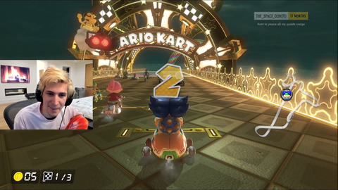 xQcOW - Chat bets over 1 billion channel points playing Mario Kart