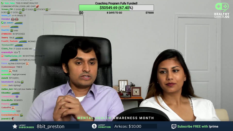 Dr K with Mrs K after an argument on stream
