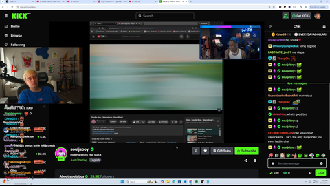 Nick White gets banned by Soulja Boy after typing "what's good bro" in his chat