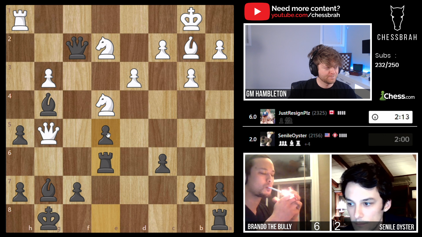 GM freaks out (the Queen was hanging)