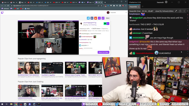 Hasan applying to be apart of the W community.