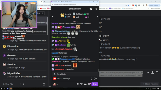 Poki reveals ex-editor had to be fired for weeks late videos, due to their inappropriate addiction to her content...
