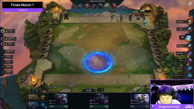 Toast getting some help in the twitch rivals TFT finals