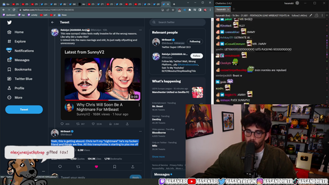 Mr Beast responds to people making videos to attack his friend Chris, who is transitioning publicly