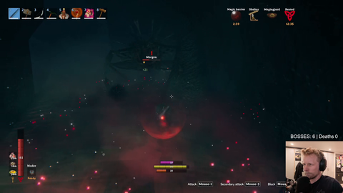 Quin69 loses Valheim 1.0 No Map/Hard/Hardcore character (33+ hours, in the Ashlands)