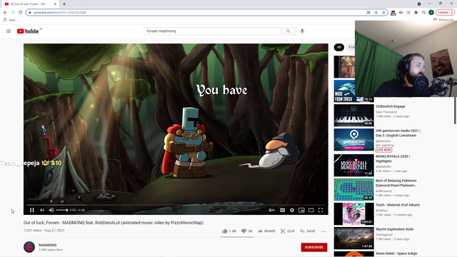 Forsen reacts to crazy relatable music video by his pill sponsor!