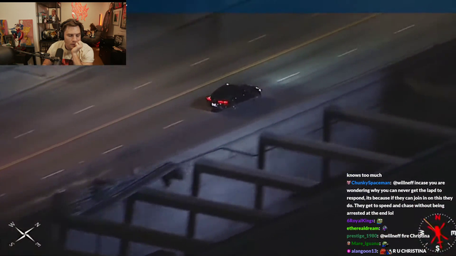 Female car chase?