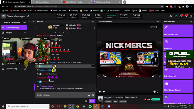 Nickmercs has a misfire