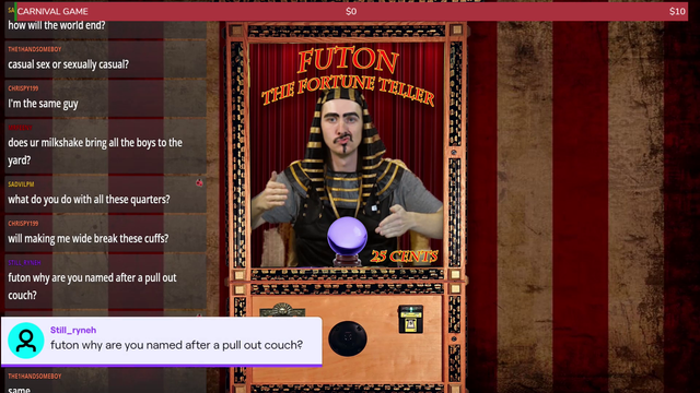 Chat asks "Fortune Teller" the important questions...