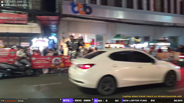 Transformer casually walking down the street in Thailand
