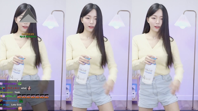 Asian Emma Stone tries the milk dance
