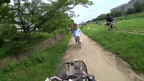 Masayoshi wipes out on bike
