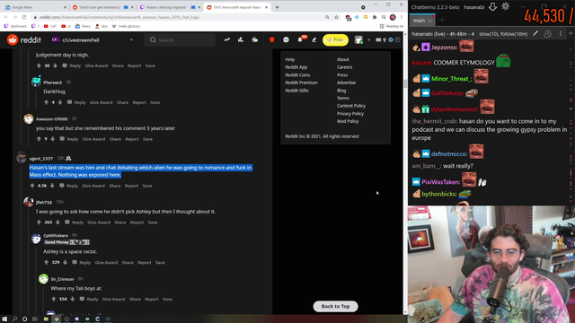 Hasan admits cooming to Amouranth
