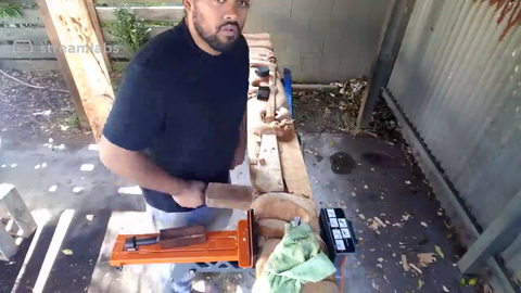 Broxh aka Wholesome Wood Carver takes a lesson from Bob Ross