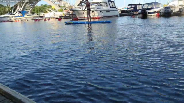 Guy falls off kayak on stream