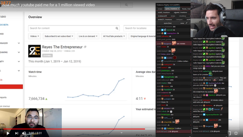 Nymn shows how much money he made with Radio Kappa on Youtube