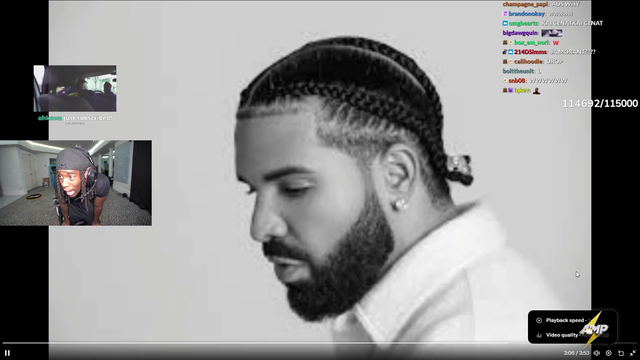 Kai Cenat reacts to being mentioned in Drake's diss track!