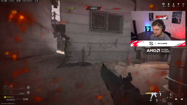 Big german call of duty streamer destroys his pc with water because of raging...