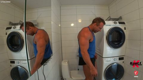 Knut takes issue with a toilet