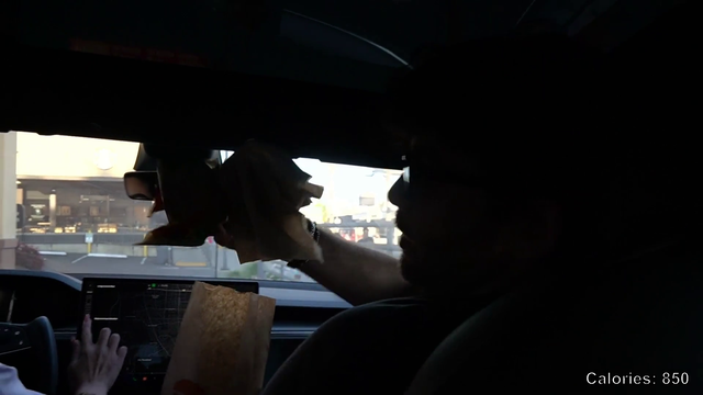 Nandre the "Gobbler" gobbles a BK burger in one bite! -willneff