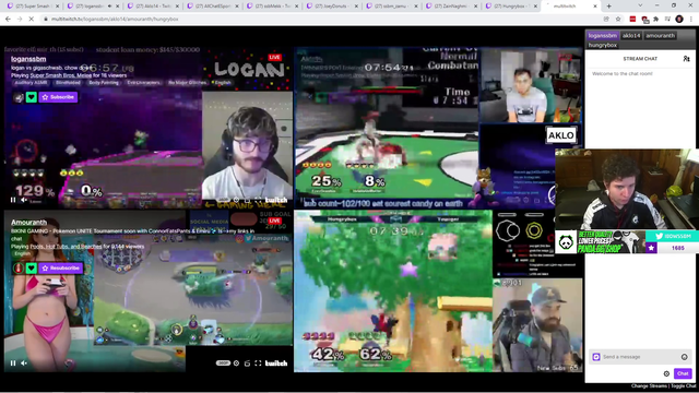 iBDW uses multitwitch to track the matches of his $1,500 pot melee tournament