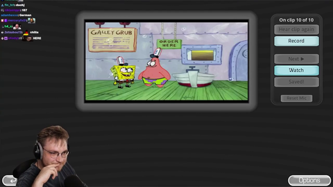 OhnePixel voice acts a SpongeBob scene in German