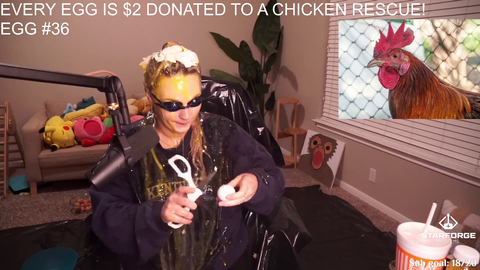 Tyler's niece's father's girlfriend has a manic breakdown and covers herself in egg
