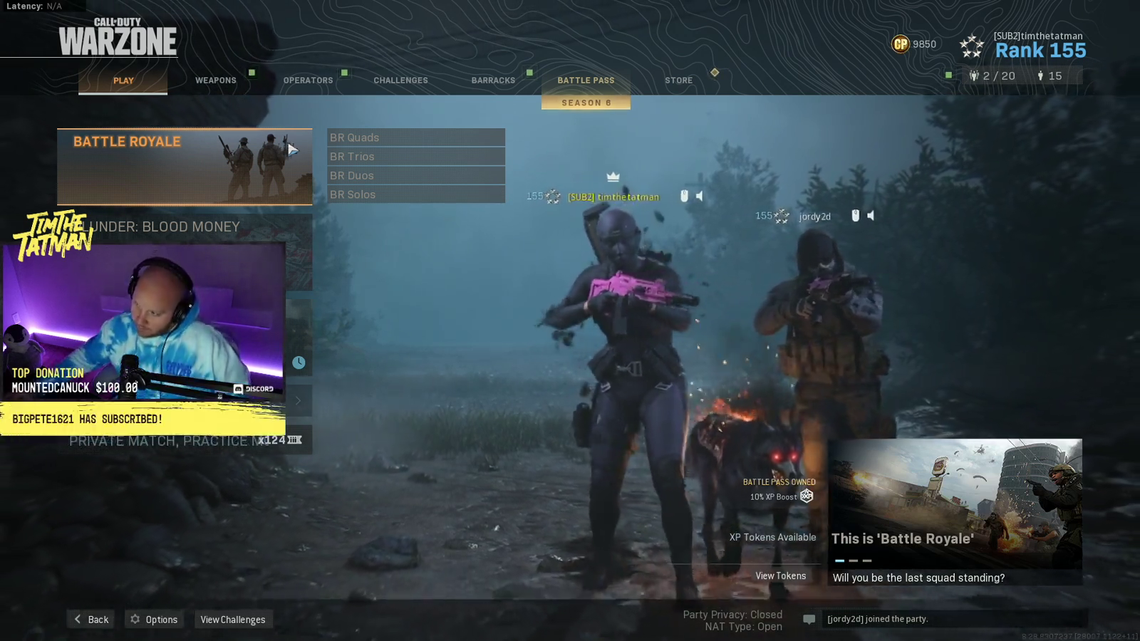 10 min into the stream with a tiktokker.