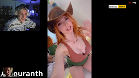 Amouranth has a birthday message for xQc