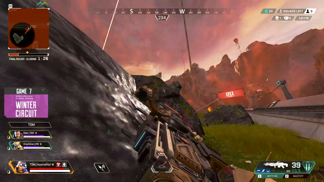 Apex Legends Official Stream jumps right as the final fight begins to the results of the final game