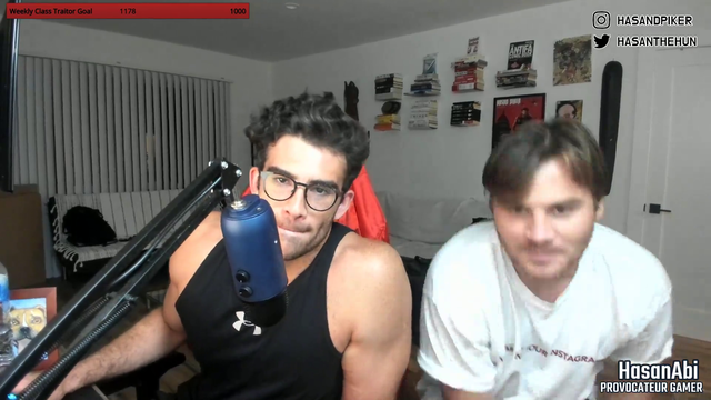 Hasan can't get enough of his friend's kisses