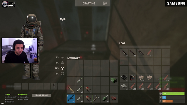 Everyone when xQc joins the Rust server