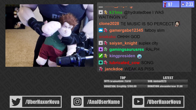 James teaches chat some wrestling moves.