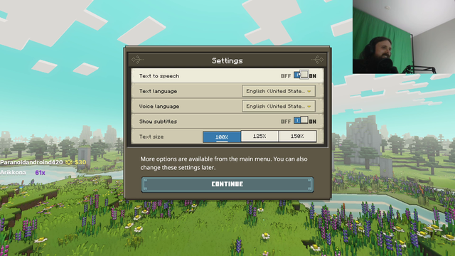 forsen tries Minecraft Legend's accessibility TTS