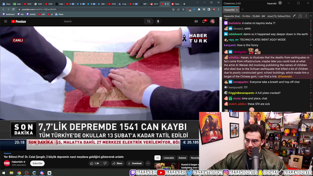 Hasan translates Turkish News explaining how the Turkish/Syrian earthquakes began