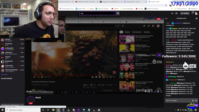 Mizkif gets called out by RICEGUM