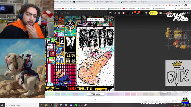 Mizkif pointing out Reddit r/Place mods double standards & selective censorship