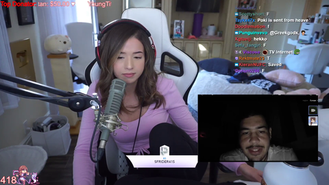 Greek sniffs Pokimane's panties again