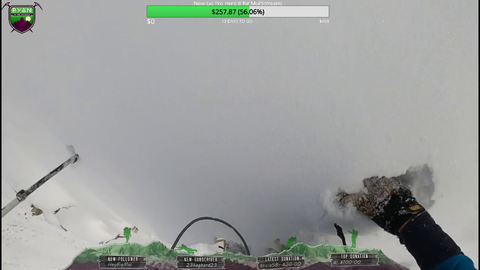 Just a guy climbing a snow mountain with chat