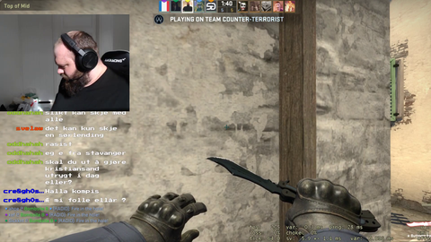 CSGO Streamer throwing up on drinking stream with headset still active