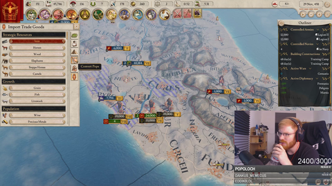 German streamer discovers mechanic in Imperator Rome