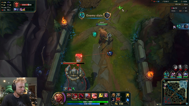 Quin69 rages at a TTS during League of Legends