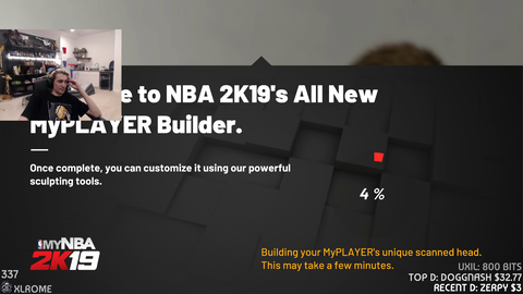 xQc scans himself into NBA 2K19