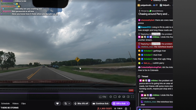 Chiblee chasing storm chasers, creates crossover episode