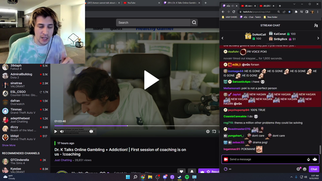 XQC claims no streamers made efforts to contact Twitch higher ups to ban gambling