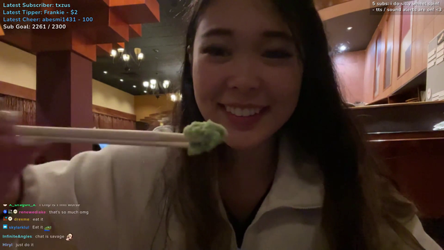 ExtraEmily tries wasabi