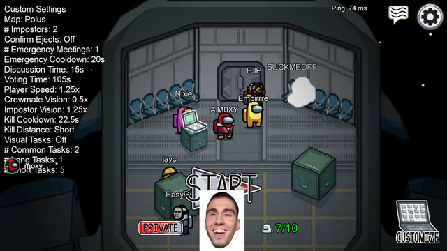 Newbie erobb plays a great game of Among Us