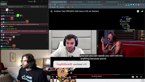 Hasan calls Andrew Tate a pu*sy