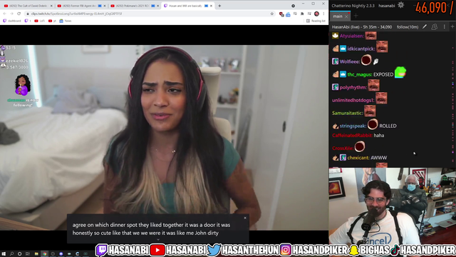 Hasan exposes his domestic partner