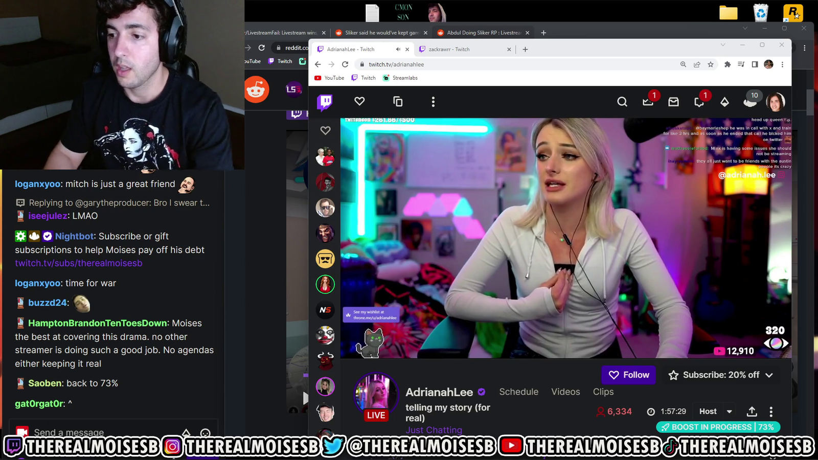Streamer whos friends with both Miz and Adriana says more allegations are coming